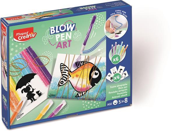 Fújós filctoll készlet, MAPED CREATIV, "Blow pen Art", pop