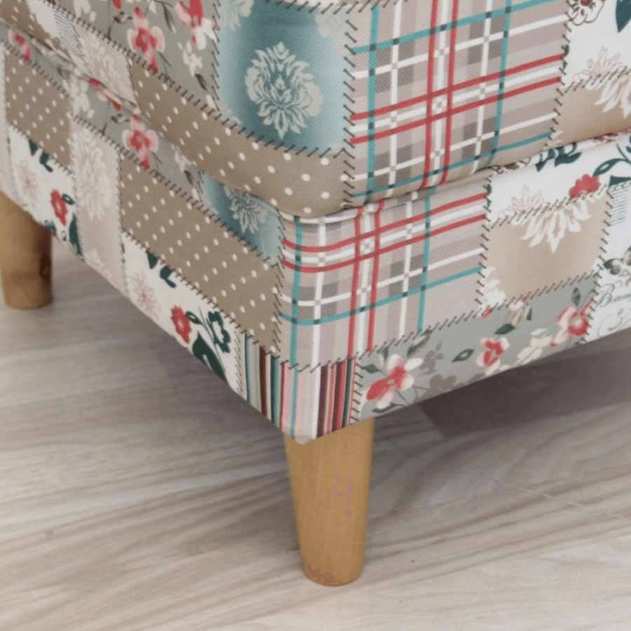 füles fotel, szövet patchwork, CHARLOT