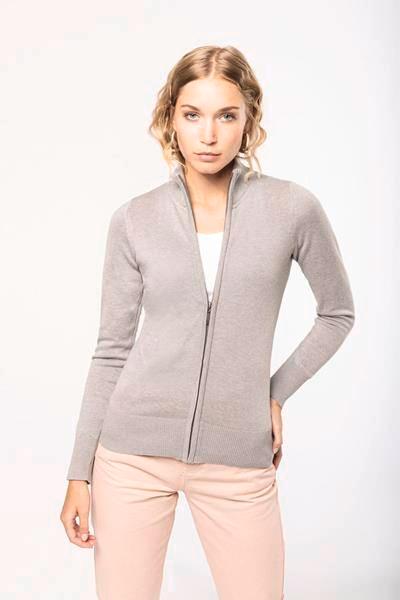 Full ZIP Női kardigán - S - Grey Melange