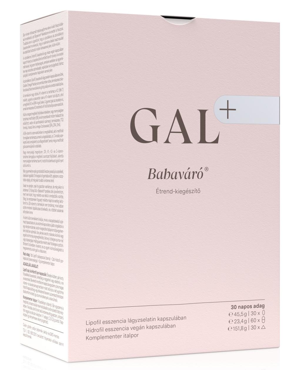 GAL+ Babaváró 30 napos adag ÚJ 23,4g+45,5g+151,8g