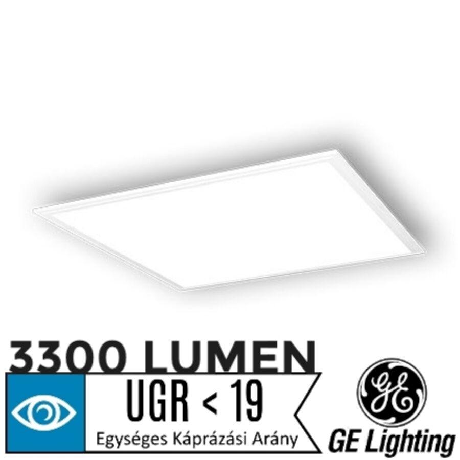 GE 36W led panel (595x595 mm, 3300 lumen, meleg fehér, UGR
