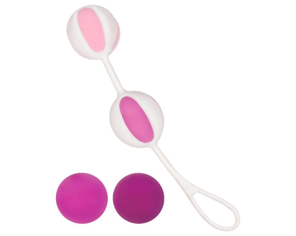 Geisha Balls 2 - variálható gésagolyó szett (pink-fehér)