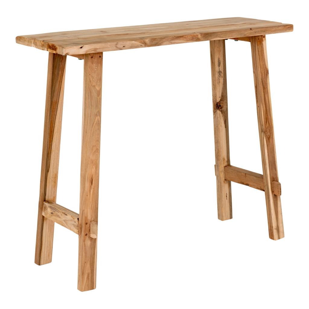 Girona Konzolasztal, teak fa, natúr, 90x40x80 cm