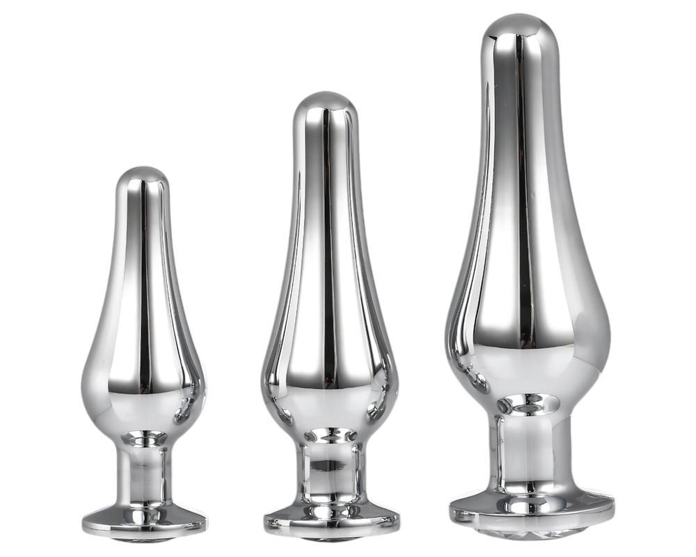 Gleaming Love - anál csúcs plug szett - ezüst (3 részes)