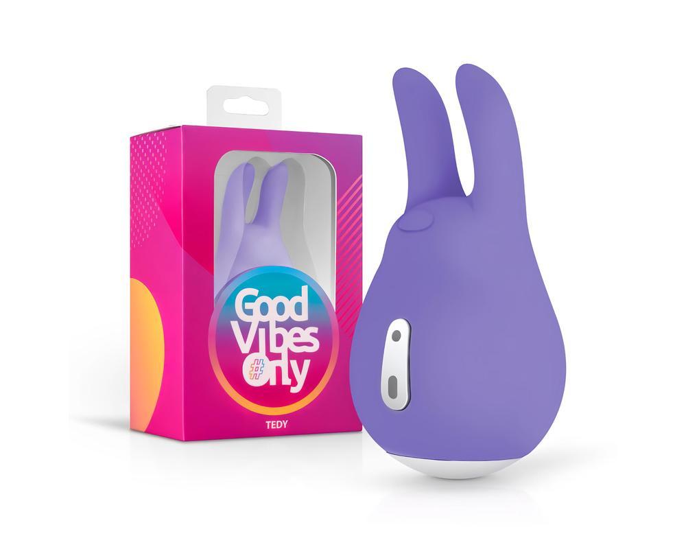 Good Vibes Tedy - akkus, nyuszis csikló vibrátor (lila)