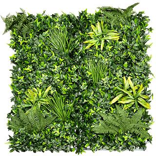 GreenWall Panel oldalfalra - 1 méter x 1 méteres zöldfal - mesterséges növényfal (Exotic)