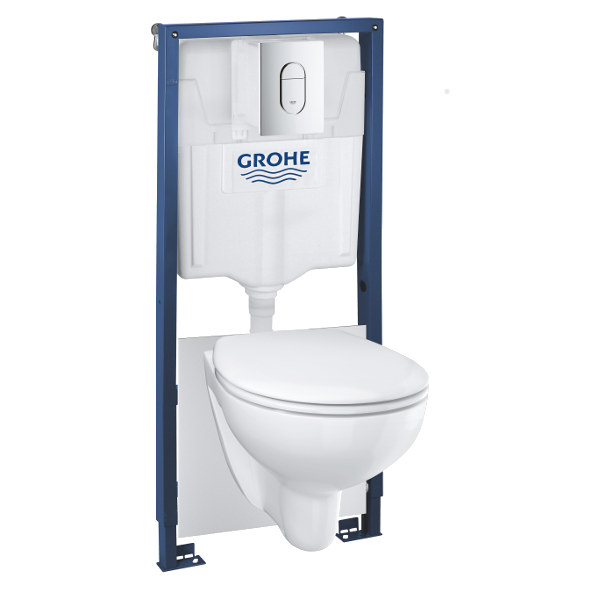 GROHE SOLIDO 5IN1 WC SZETT BAU CERAMIC KERÁMIA NYOMÓLAP ÜLŐKE