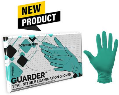 GUARDER Nitril Teal kékeszöld púdermentes kesztyű 3,4g - S -100db (Előrendelhető)
