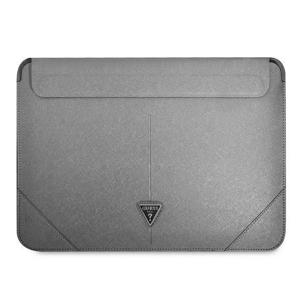 Guess Sleeve GUCS14PSATLG 13/14" silver/silver Saffiano Triangle Logo