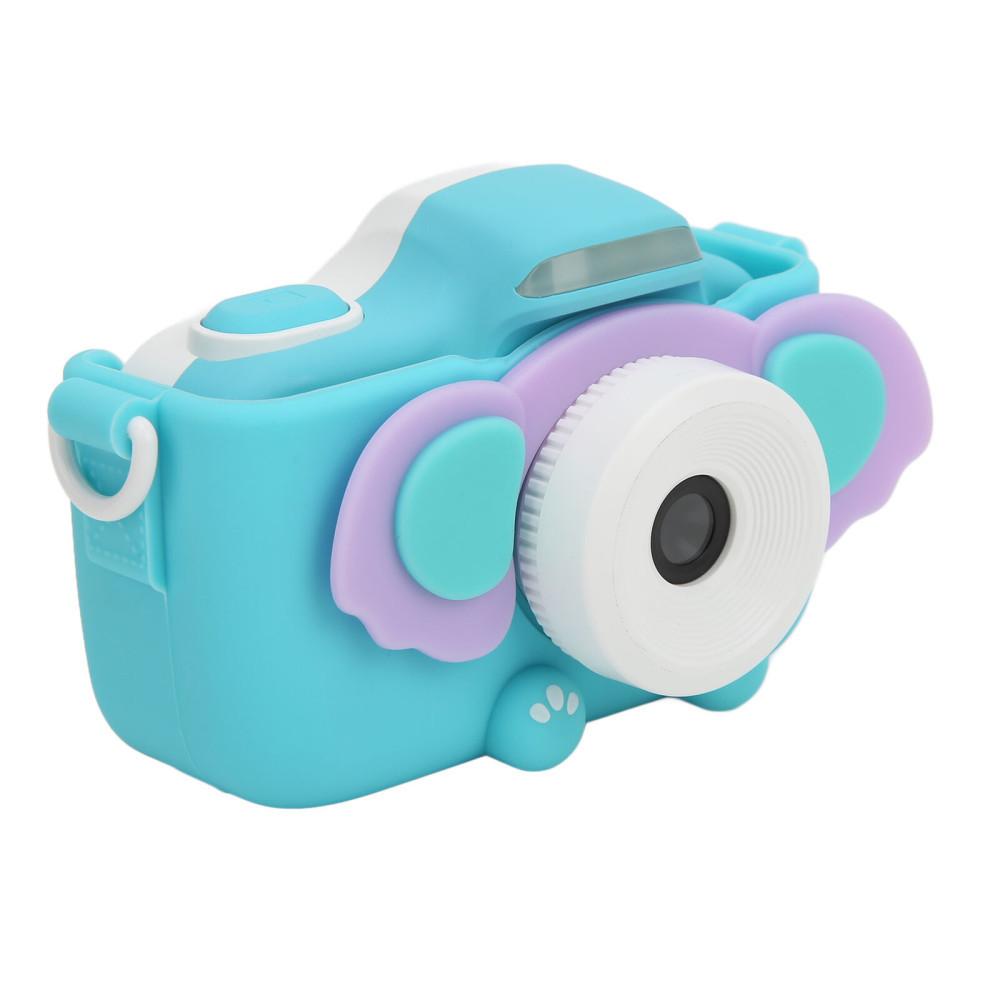 Gyerekkamera és fényképező, elefánt figura, Dual elől-hátul kamera, szelfi funkcióval, 2” LCD kijelző, max.64GB MicroSD, kék