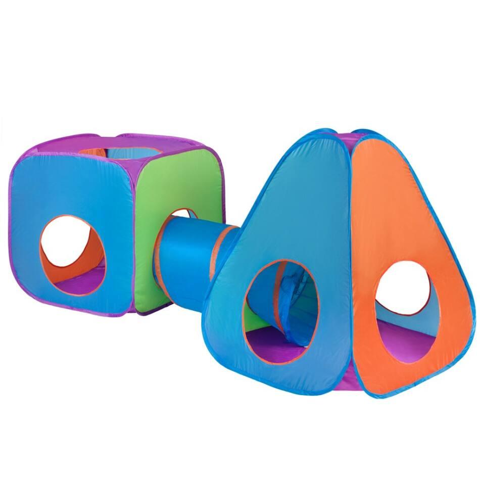 Gyermek sátor 3az1-ben Baby Mix 3 db narancs-kék  Multicolor