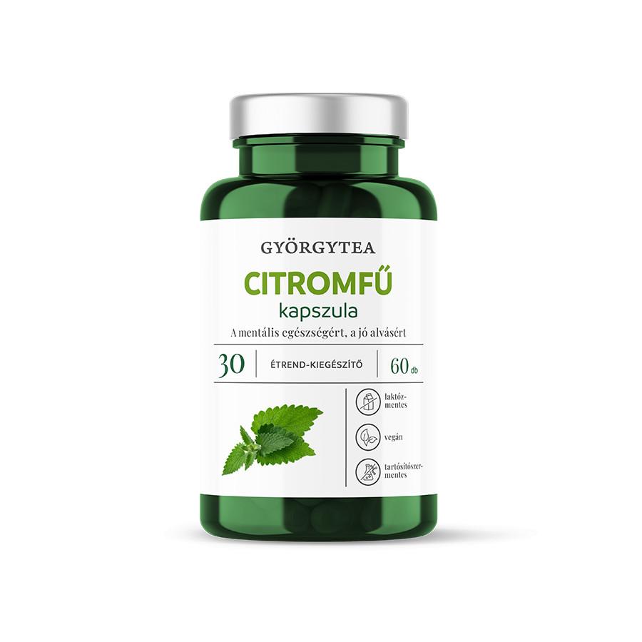 Györgytea Citromfű 60db kapszula 30 A mentális egészségért, a jó alvásért.