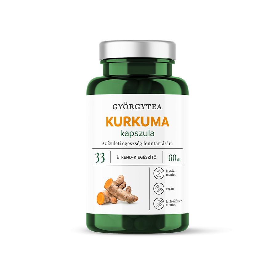 Györgytea Kurkuma 60db kapszula 33 Az ízületi egészség fenntartására.