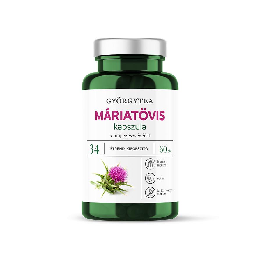 Györgytea Máriatövis 60db kapszula 34 A máj egészségéért.