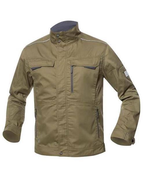 H6514  munkáskabát khaki színben S-4XL - 3XL