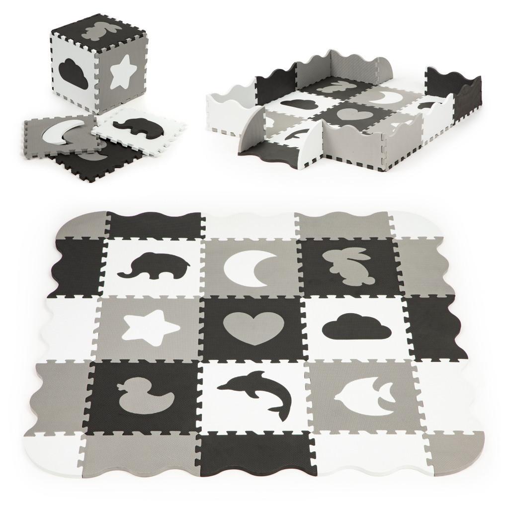 Habszivacs puzzle szőnyeg kerítéssel 25 darabos