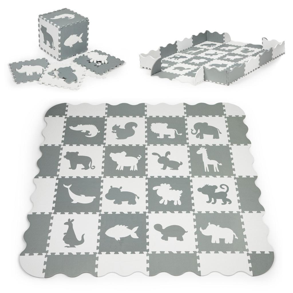 Habszivacs puzzle szőnyeg kerítéssel 36 elem