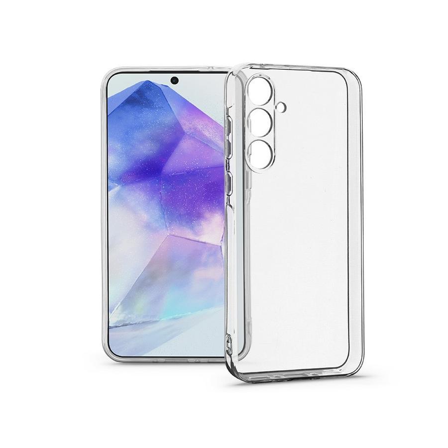 Haffner Clear Case kameravédős szilikon tok - Samsung SM-A556 Galaxy A55 5G - átlátszó