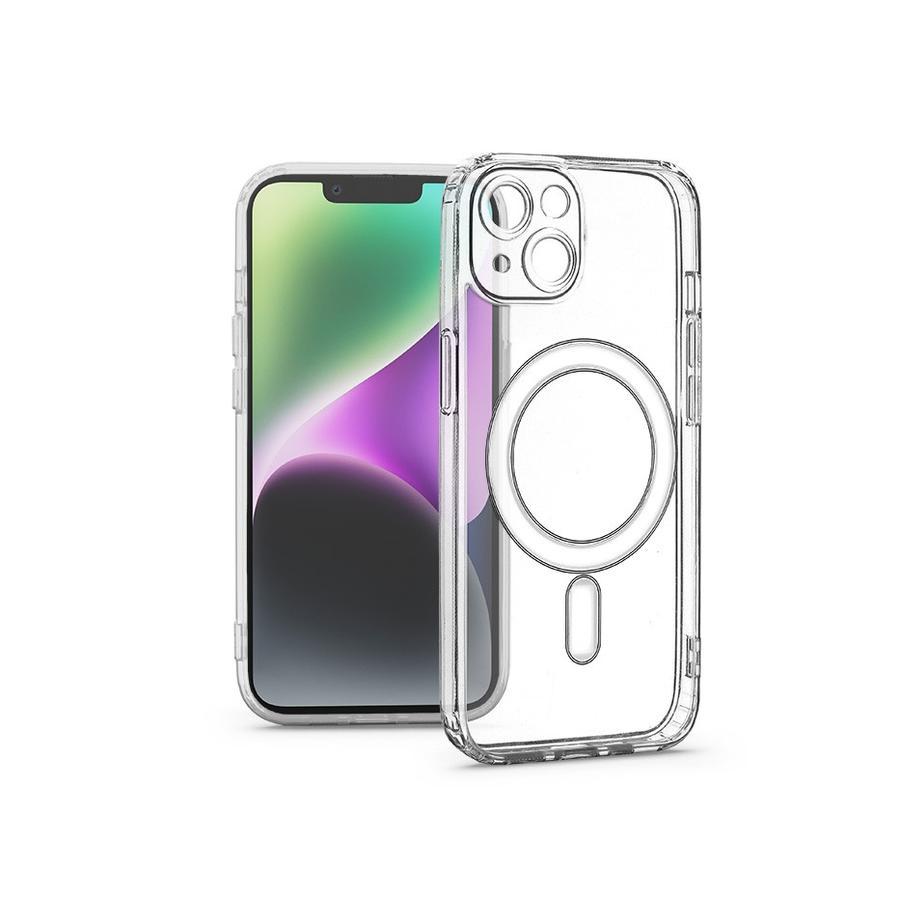 Haffner Clear Mag Cover kameravédős szilikon tok - Apple iPhone 14 - átlátszó