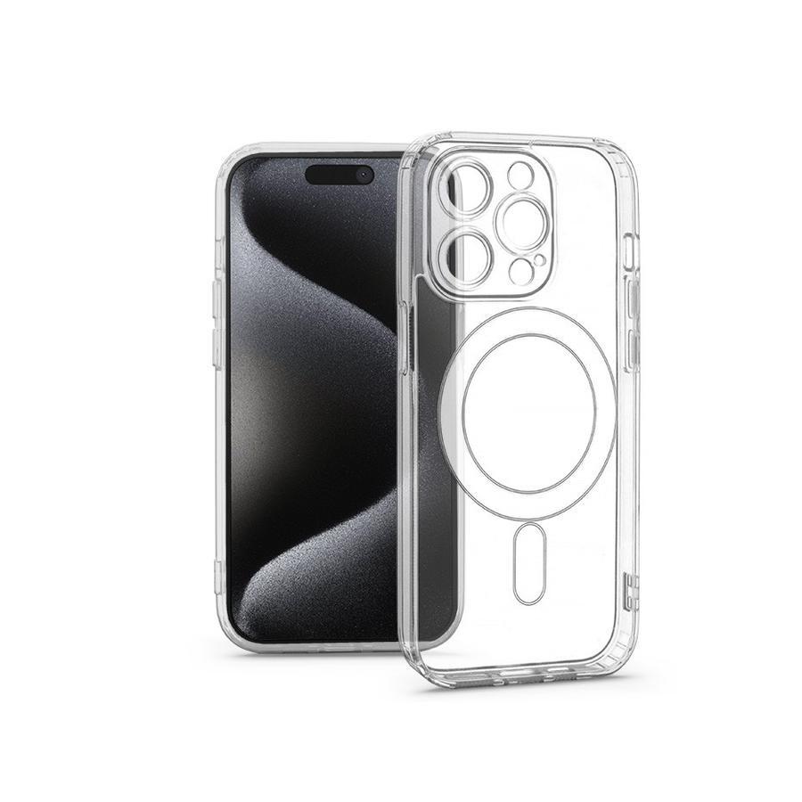Haffner Clear Mag Cover kameravédős szilikon tok - Apple iPhone 15 Pro - átlátszó