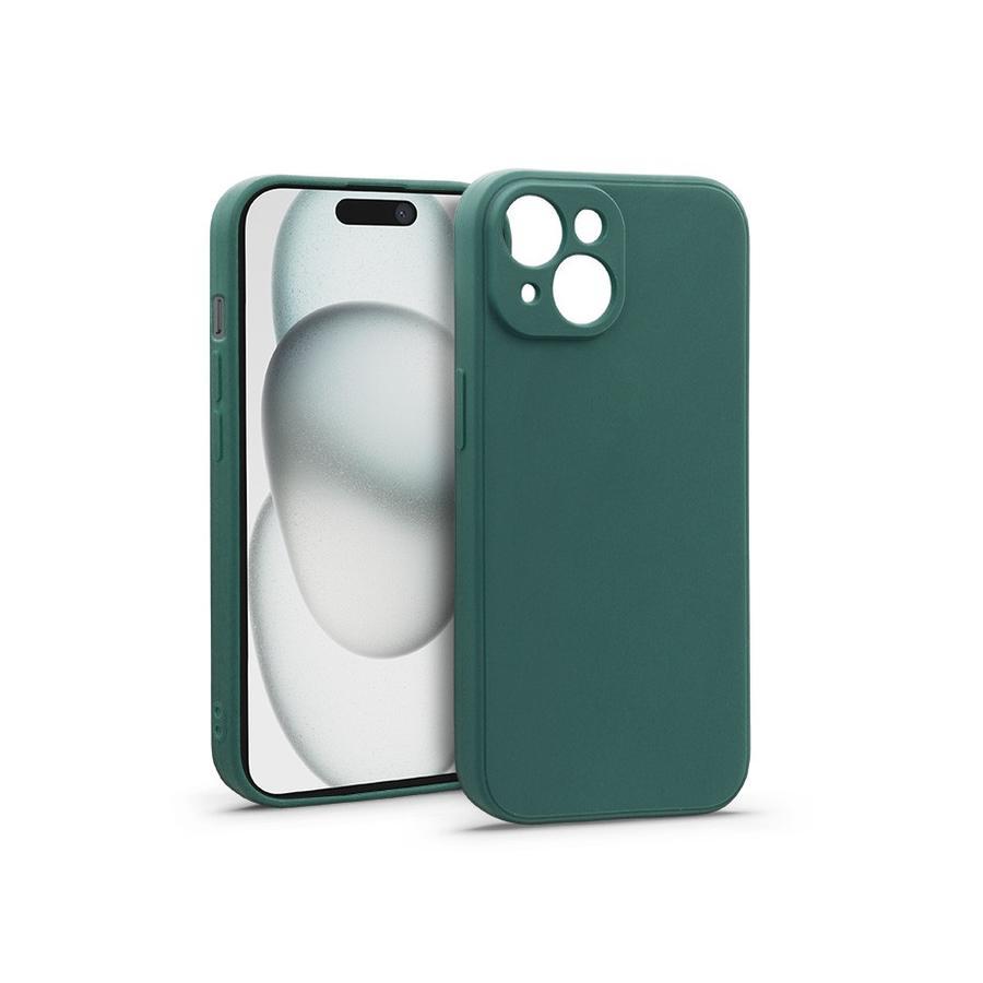 Haffner Matt szilikon tok - Apple iPhone 15 - zöld