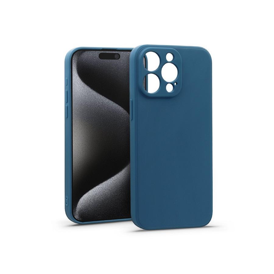 Haffner Matt szilikon tok - Apple iPhone 15 Pro Max - kék