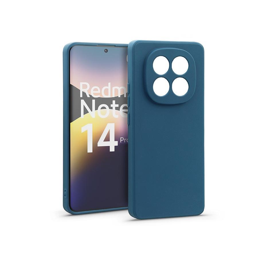 Haffner Matt szilikon tok - Xiaomi Redmi Note 14 Pro 5G - kék