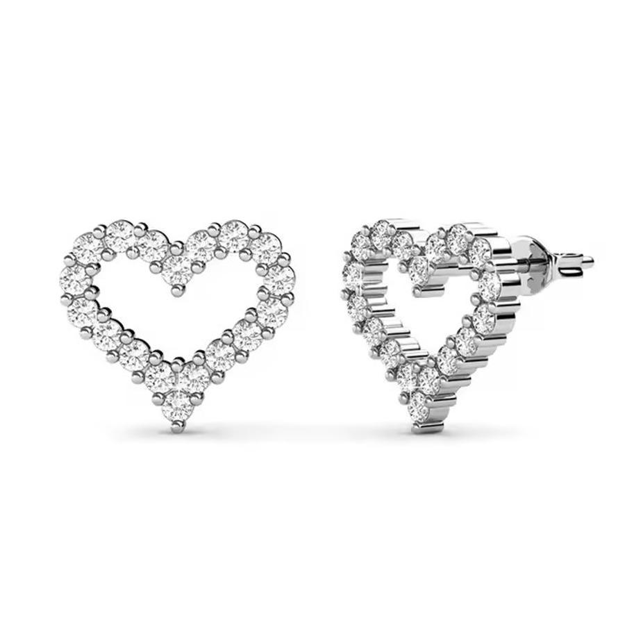 Heart- Swarovski kristályos fülbevaló
