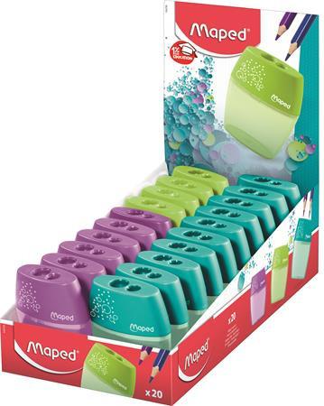 Hegyező display, kétlyukú, tartályos, MAPED "Shaker", vegyes színek