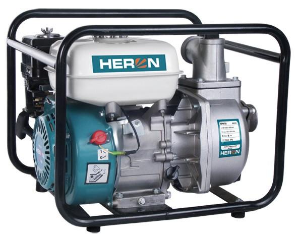 HERON benzinmotoros vízszivattyú 5,5 LE,max.600l/min, max.7m szívómélység,max. 28m nyomómagasság 8895101