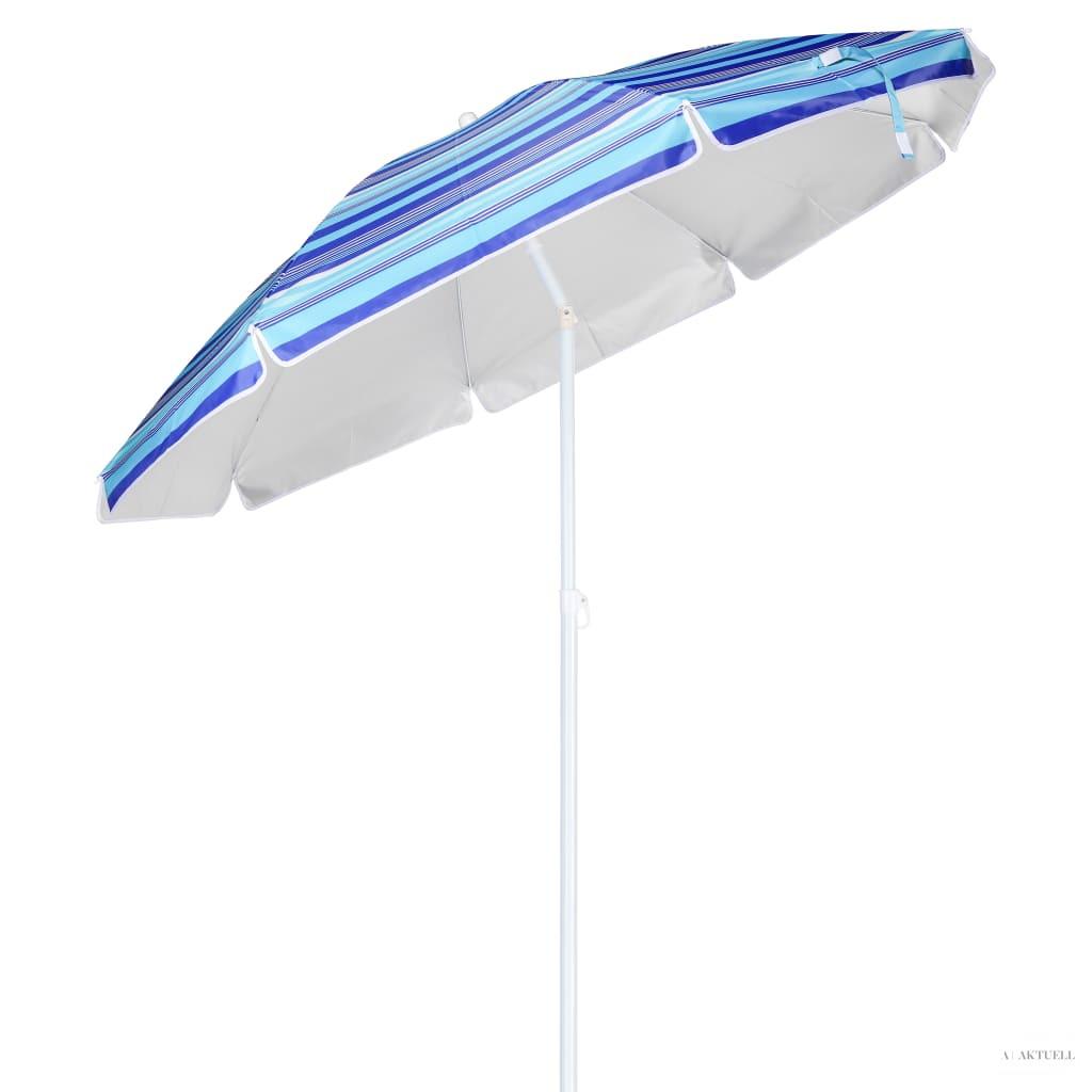 HI kék csíkos strandnapernyő 200 cm