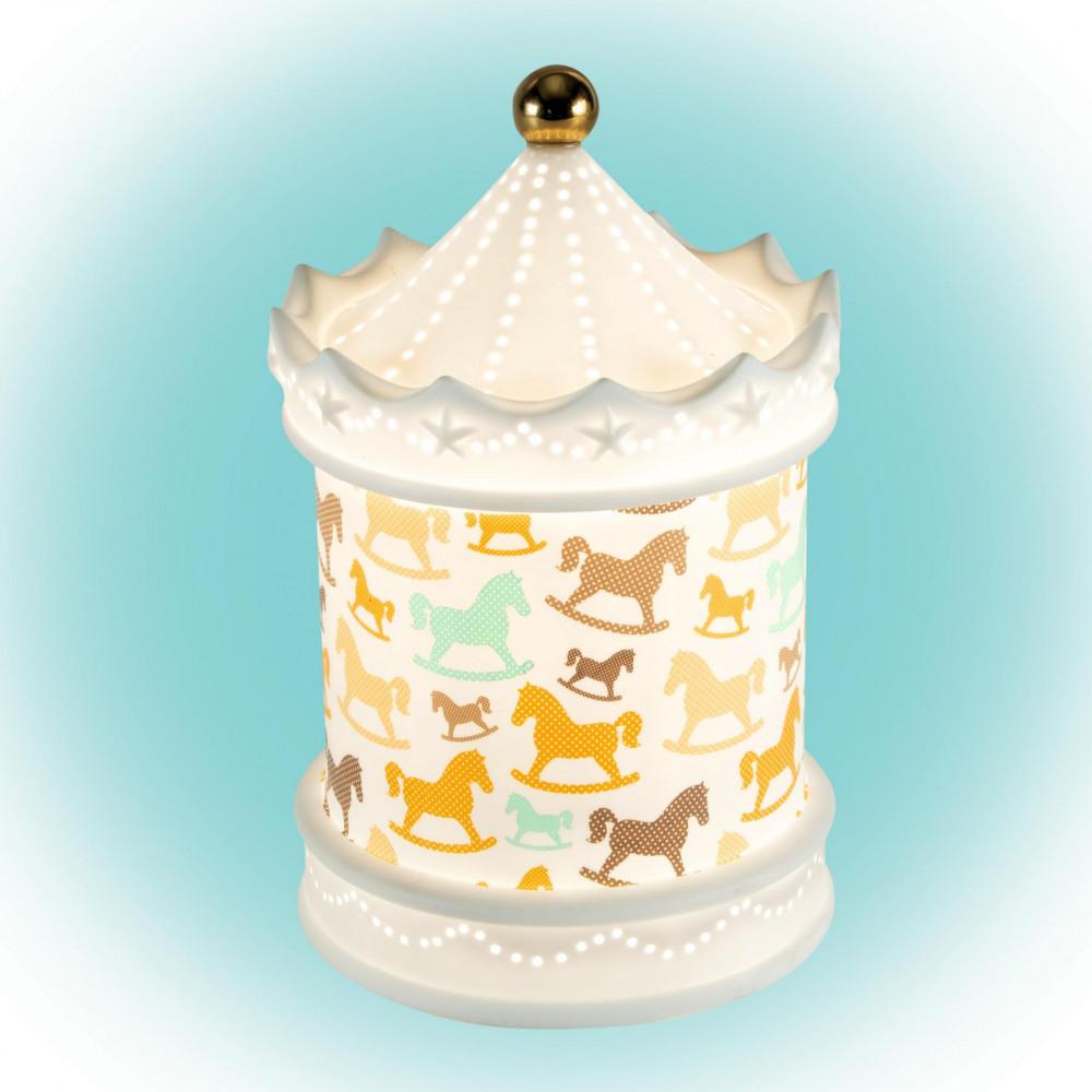 Home kids porcelán dekorvilágítás. körhinta