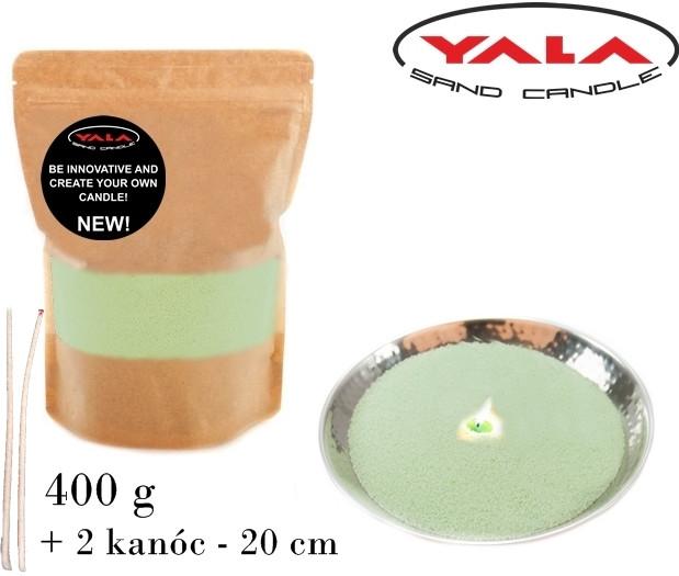 Homokgyertya 2 kanóccal világoszöld
