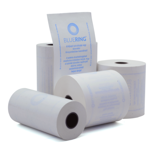 Hőpapír 57 mm széles, 27fm hosszú, cséve 12mm, 10 tekercs/csomag, ( 57/50 ) BPA mentes Bluering®