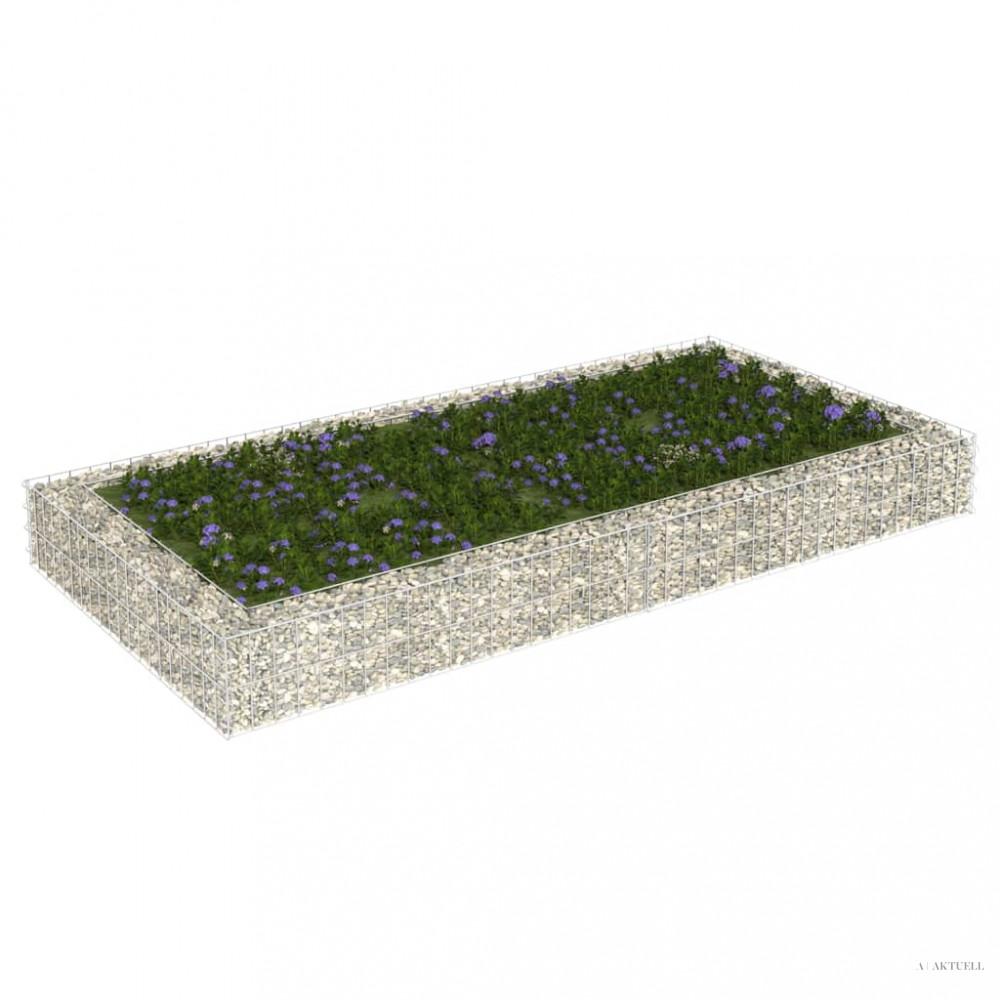 Horganyzott acél gabion magaságyás 200 x 100 x 20 cm