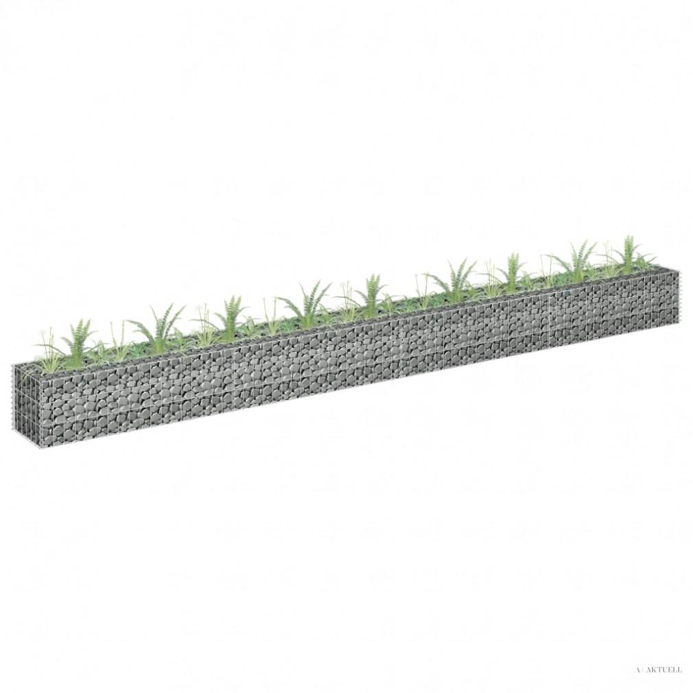Horganyzott acél gabion magaságyás 360 x 30 x 30 cm