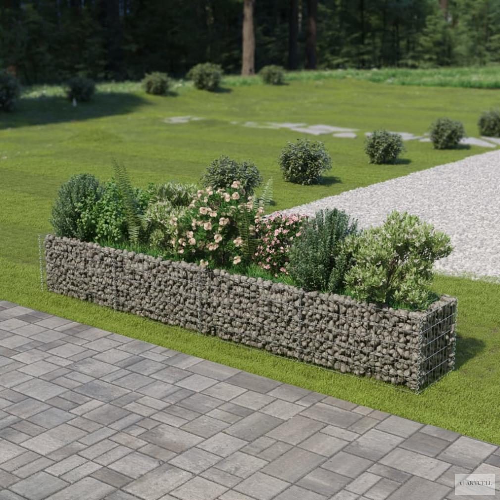 Horganyzott acél gabion magaságyás 360 x 50 x 50 cm