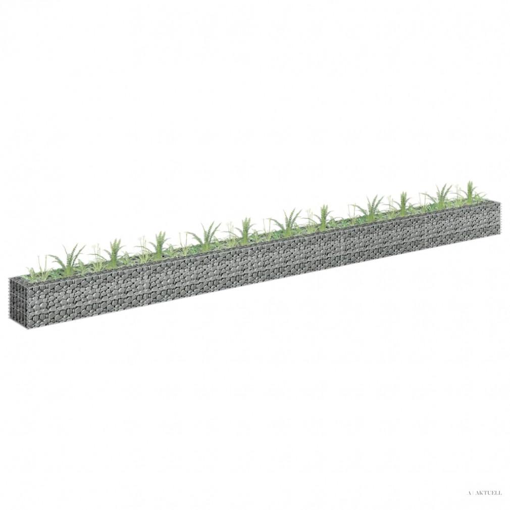 Horganyzott acél gabion magaságyás 450 x 30 x 30 cm