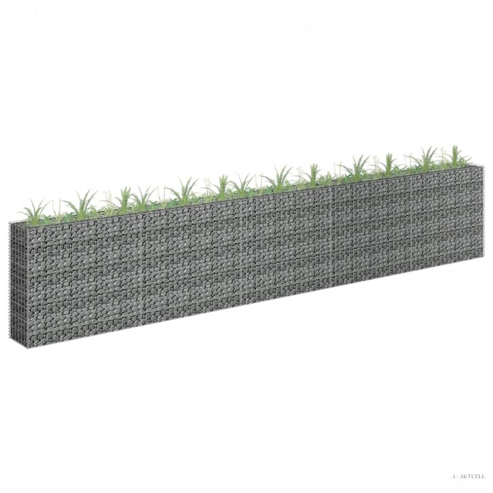 Horganyzott acél gabion magaságyás 450 x 30 x 90 cm