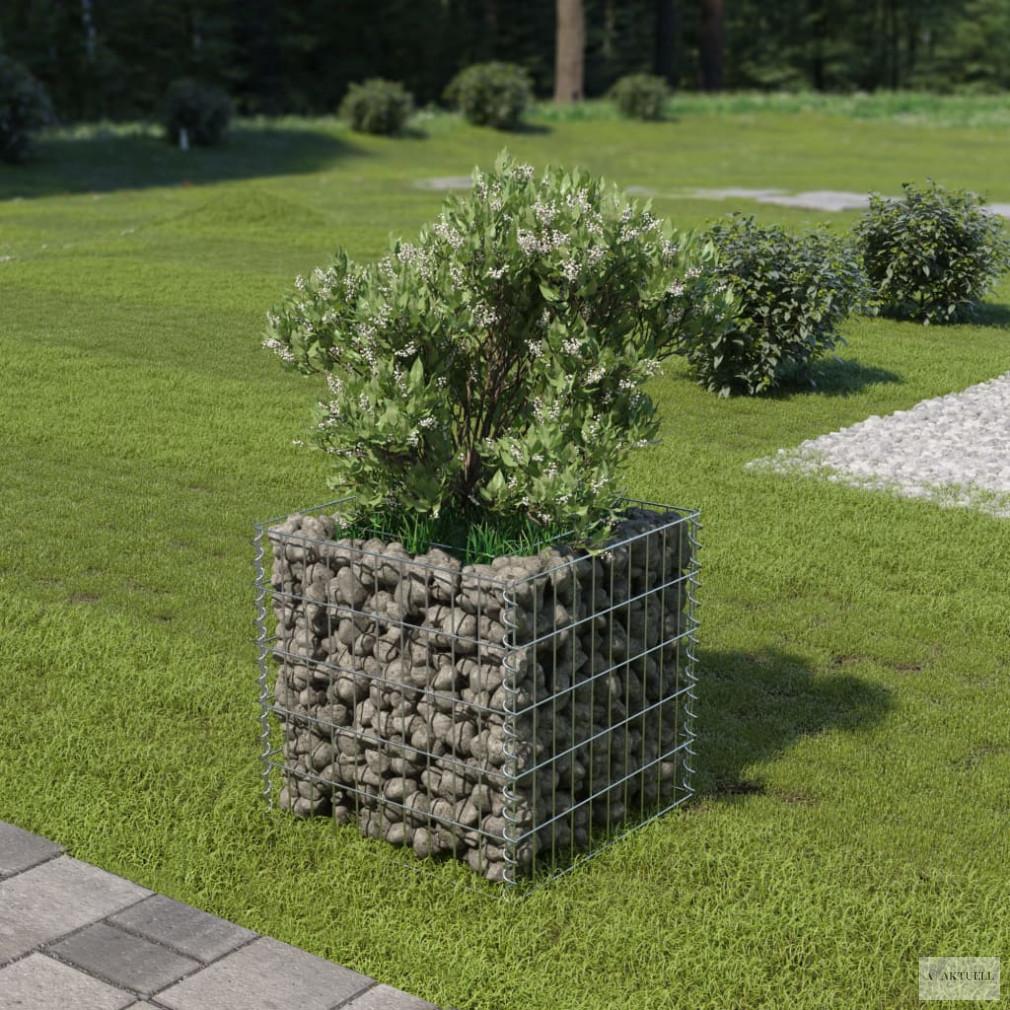 Horganyzott acél gabion magaságyás 50 x 50 x 50 cm
