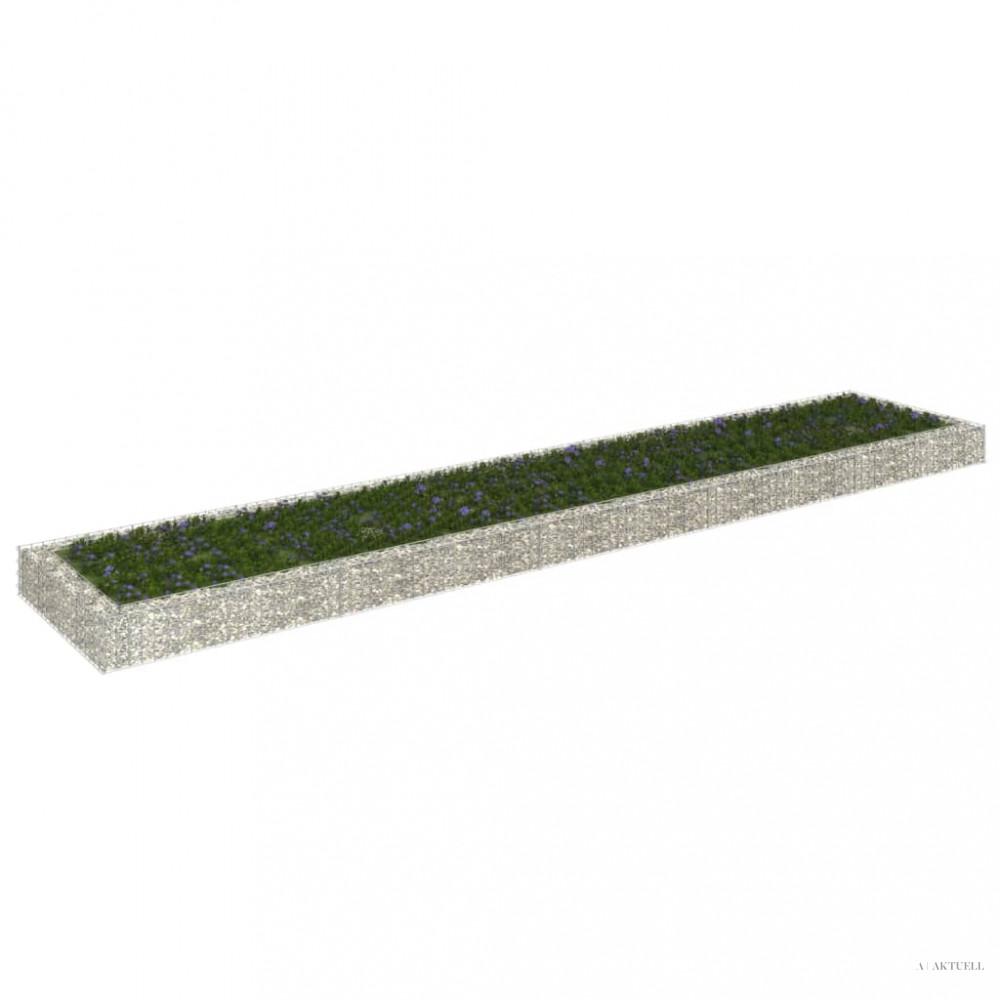 Horganyzott acél gabion magaságyás 500 x 100 x 20 cm