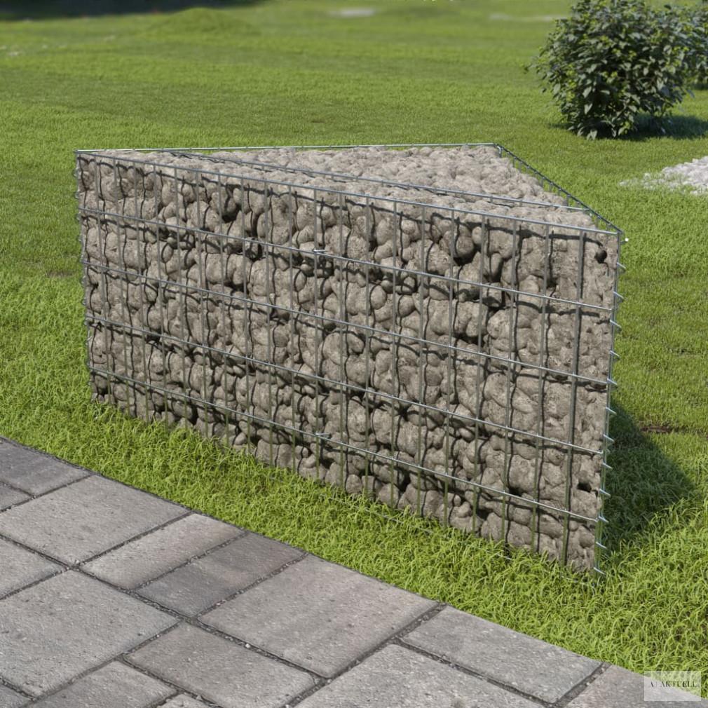 Horganyzott acél gabion magaságyás 75 x 75 x 50 cm