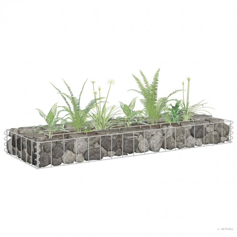 Horganyzott acél gabion magaságyás 90 x 30 x 10 cm