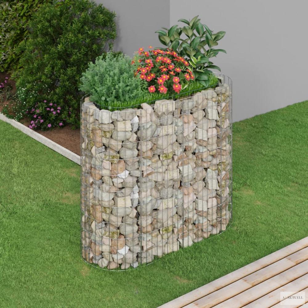 Horganyzott vas gabion magaságyás 120x50x100 cm