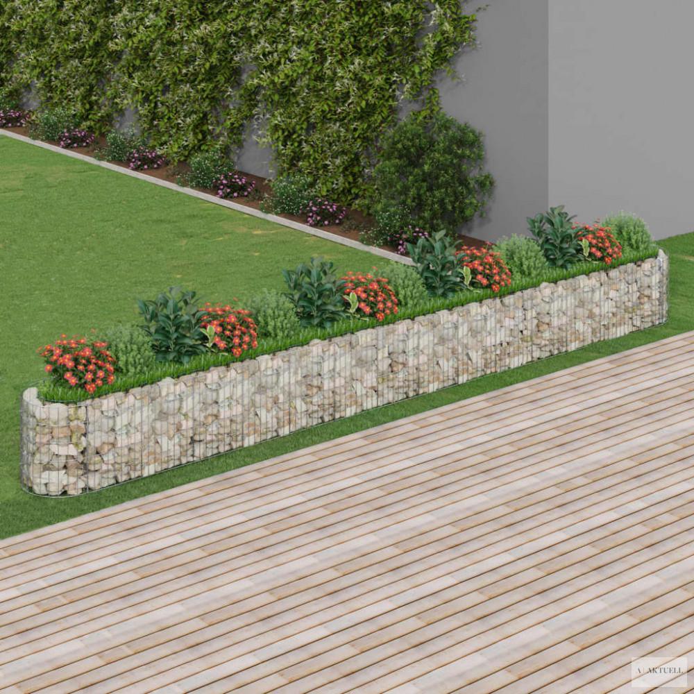 Horganyzott vas gabion magaságyás 540 x 50 x 50 cm