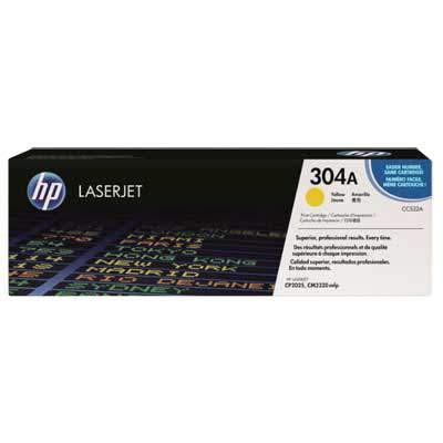 HP CC532A (304A) s&amp;aacute;rga eredeti toner