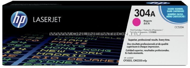 HP CC533A Toner Mag 2,8k No.304A Eredeti HP kellékanyag cikkszám: CC533A