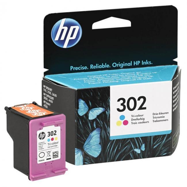 HP F6U65AE No.302 sz&amp;iacute;nes eredeti tintapatron