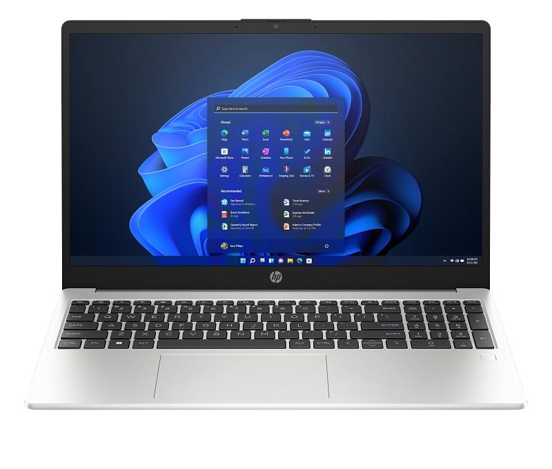HP250G10, 15.6" FHD AG UWVA 250Nits, Intel Core i5 1334U 10C, 8GB, 512GB PCIe SSD, IntelR IrisR Xe, Silver Aluminium, WIN11, háttérvilágításos billentyűzert, ujjlenyomat olvasó, 3 év gar