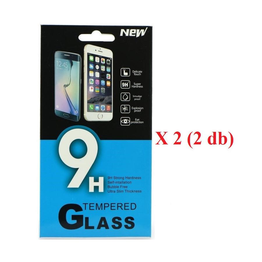 Huawei P30 Lite, 2db Kijelzővédő fólia, ütésálló fólia (az íves részre NEM hajlik rá!), Tempered Glass (edzett üveg), Clear